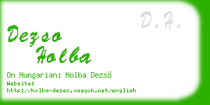 dezso holba business card