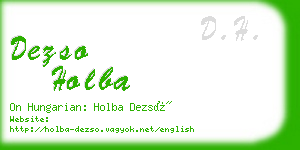 dezso holba business card